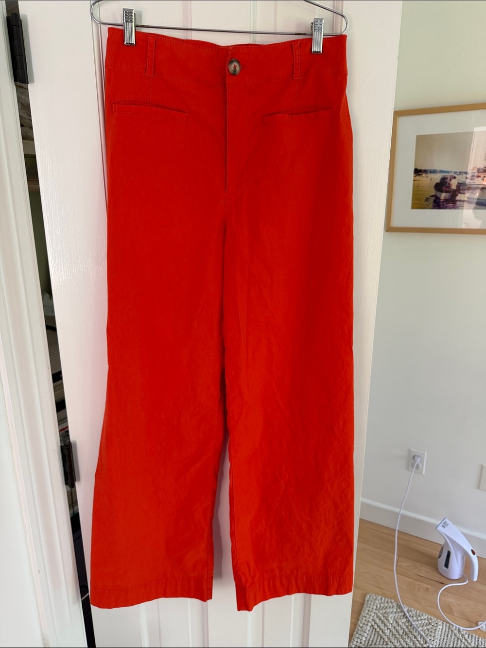 Maeve Anthropologie Burnt Orange Wide-Leg Pants